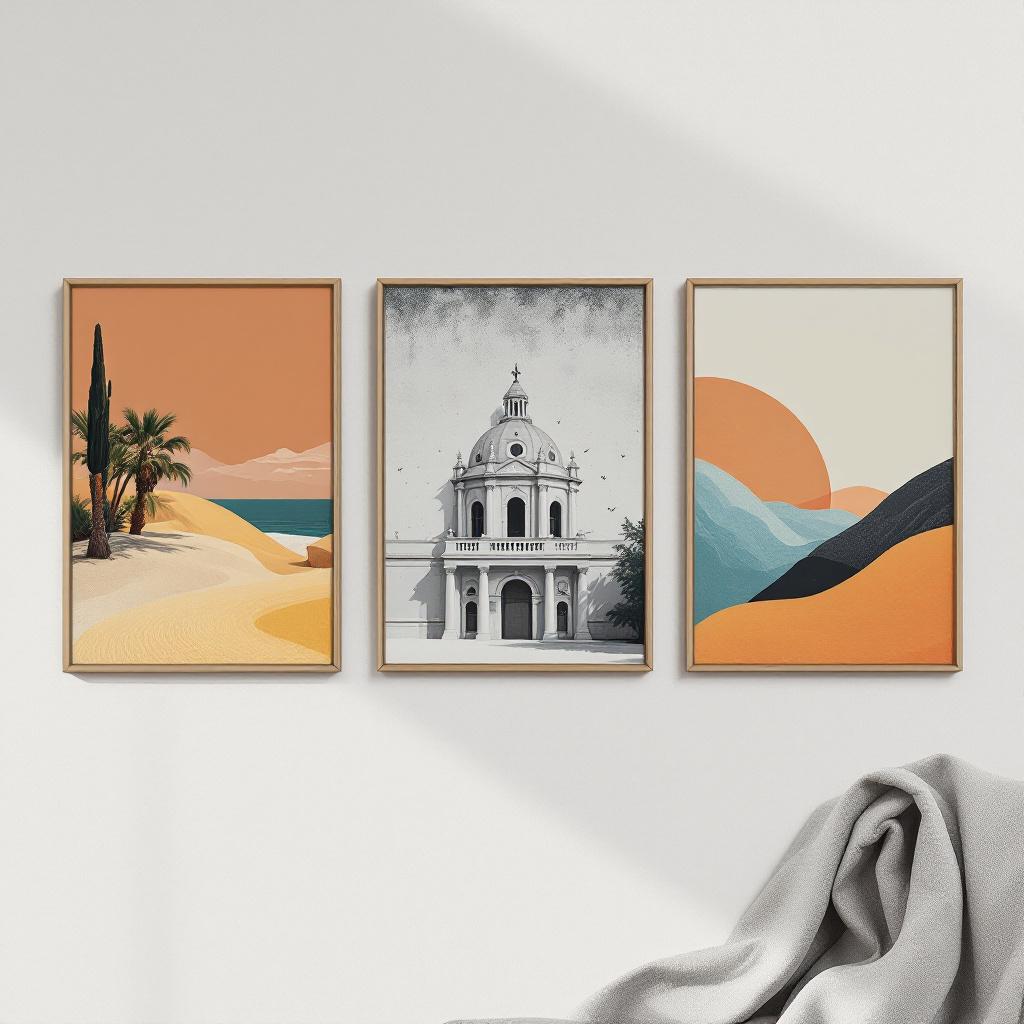 Barcelona Canvas Collection — An exclusive collection of three original canvas art prints inspired by Barcelon