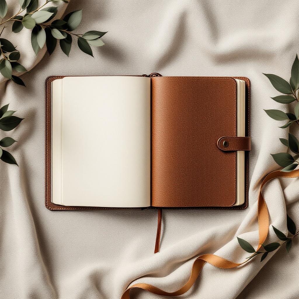 Verona Handcrafted Leather Journal — A handcrafted Italian leather journal with acid-free paper and a brass pen, perf